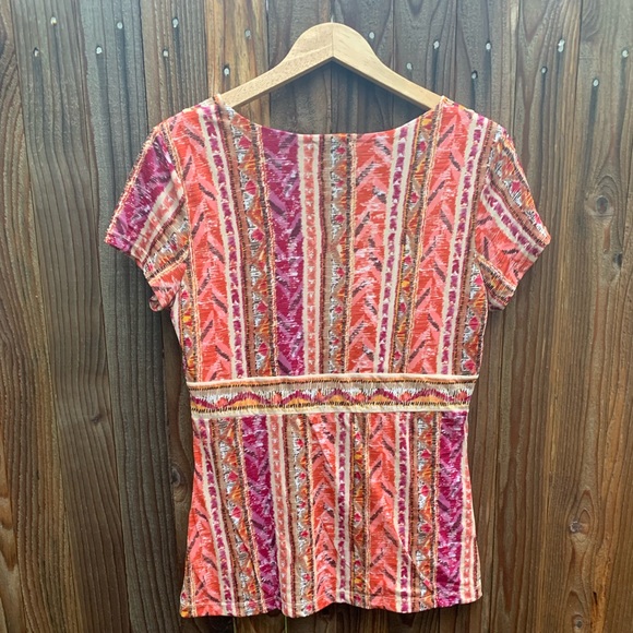Style & Co. funky printed short sleeve flowy bliss size M - Picture 4 of 6